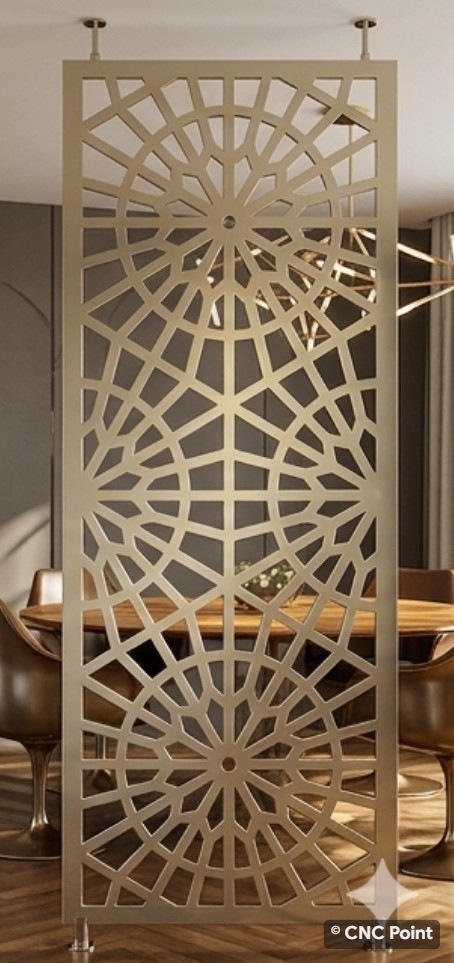 Radial Geometric Jaali Partition Panel — CNCPoint