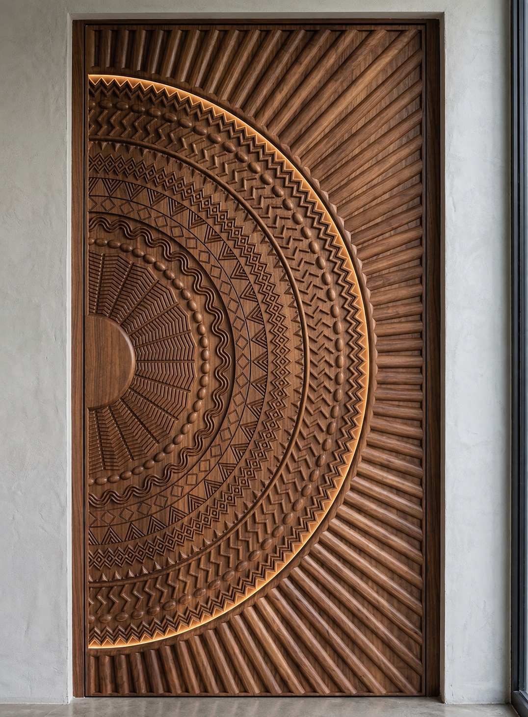Intricate Mandala Carved Door ArtCAM Relief (.RLF)