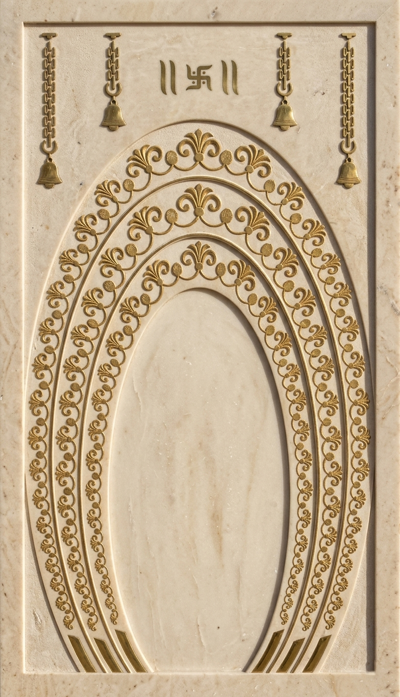 Sacred Om Toran Arch Relief Panel