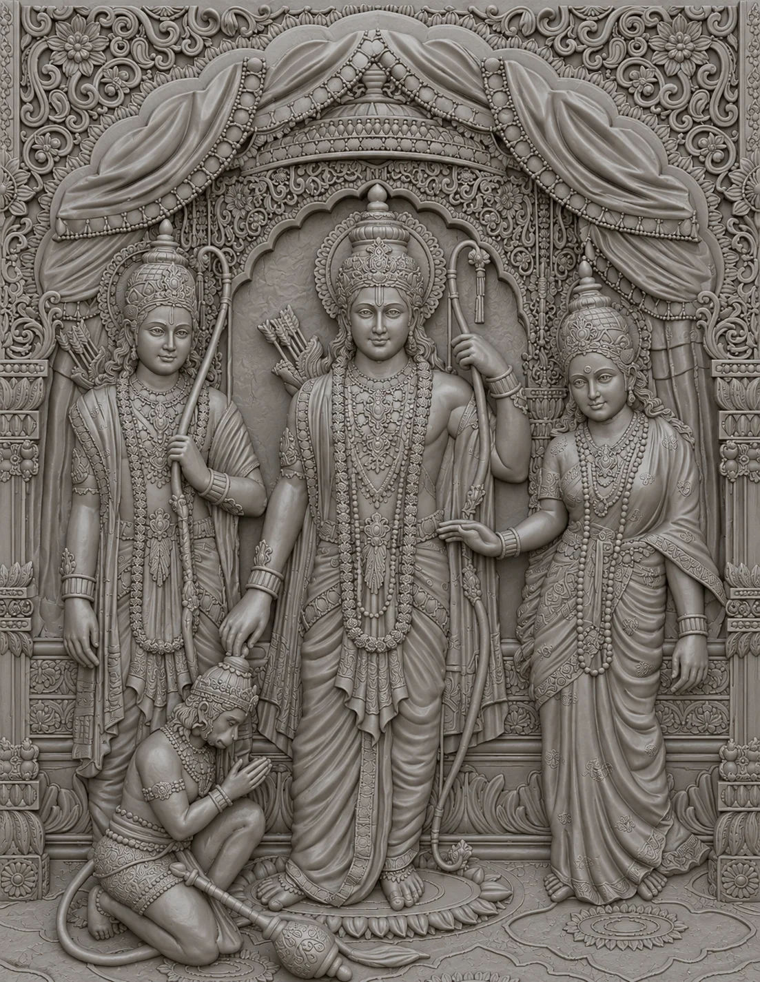 Ram Darbar Gray relief