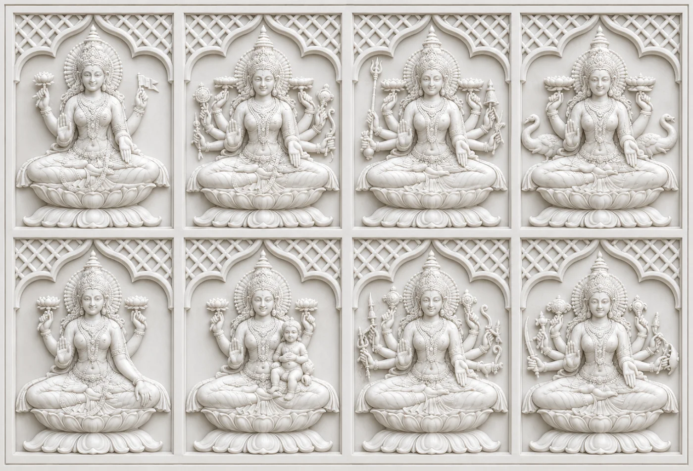Eight Divine Forms of Goddess Lakshmi