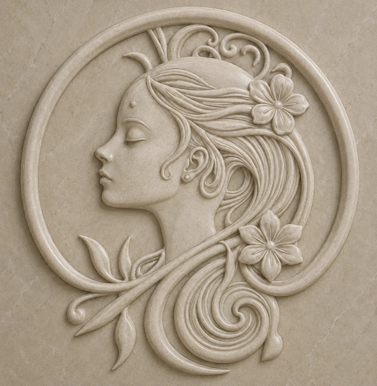 Floral Serenity Portrait
