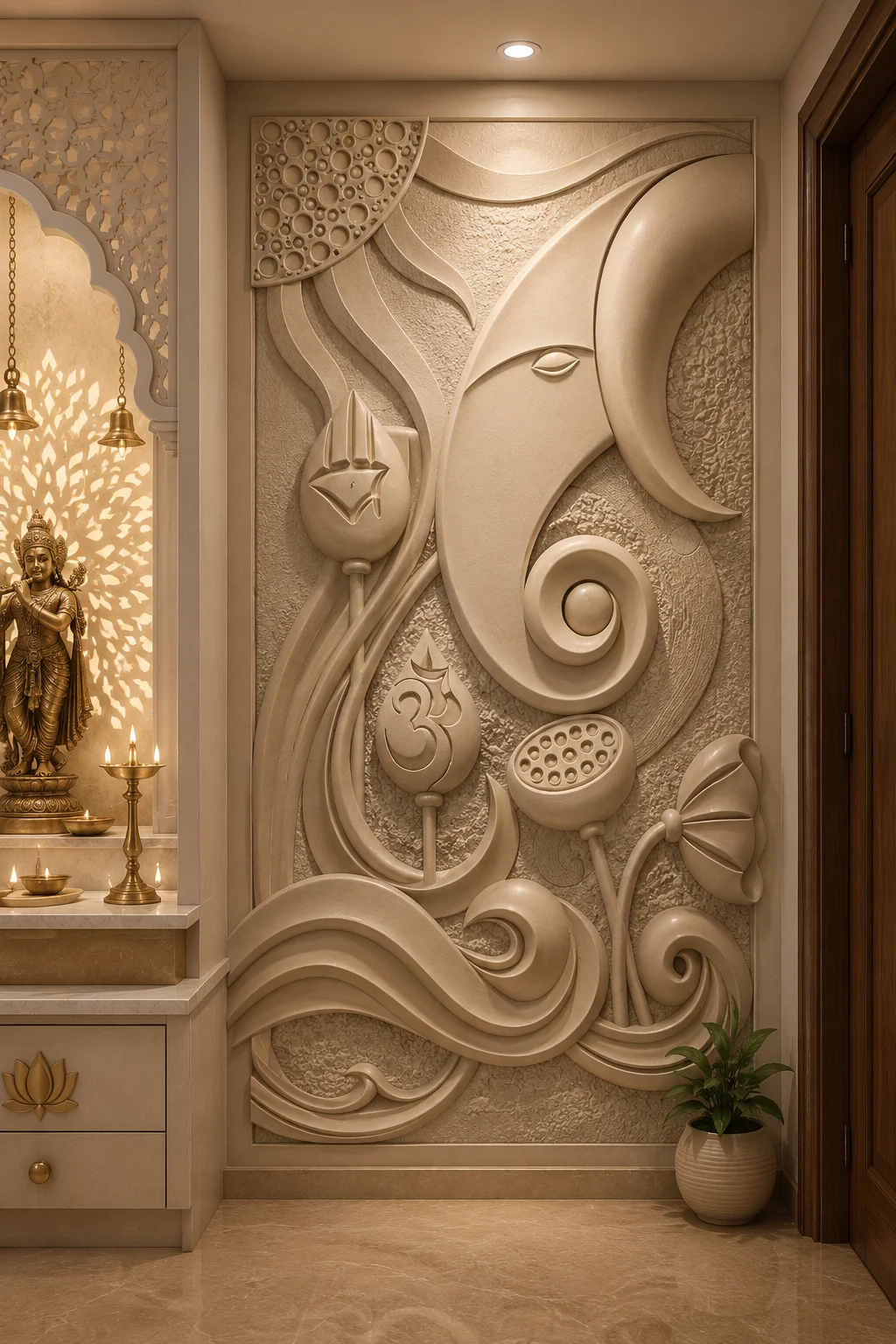 Sacred Ganesha Flow Panel