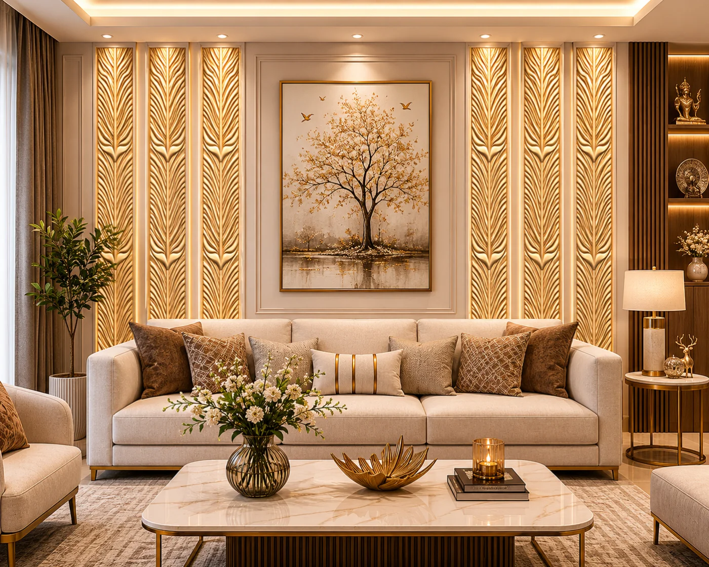 Ivory Feather Panels