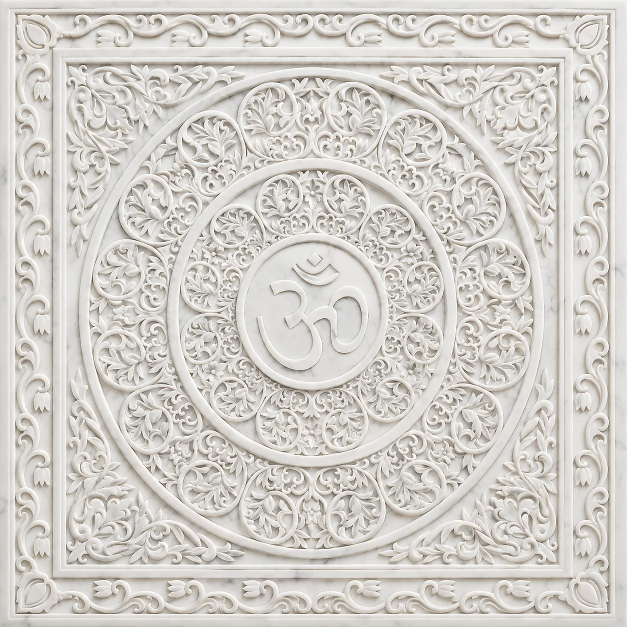 Sacred Om Marble Mandala