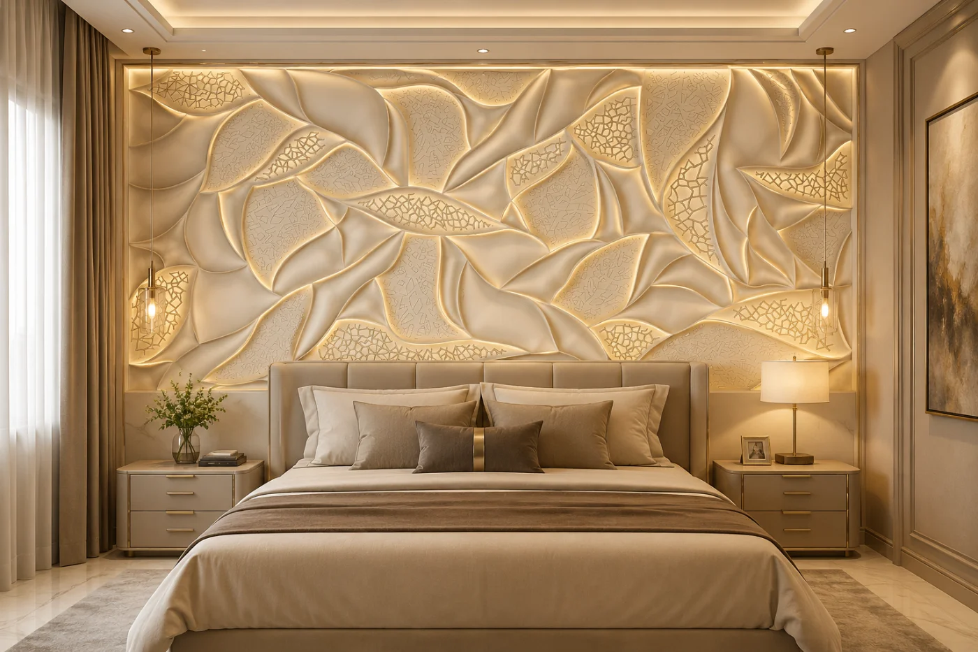 Abstract Flow Stone Wall Panel
