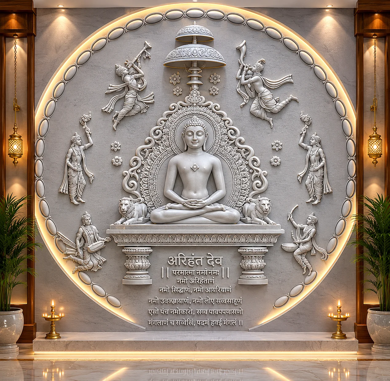 Sacred Jain Marble Mandala