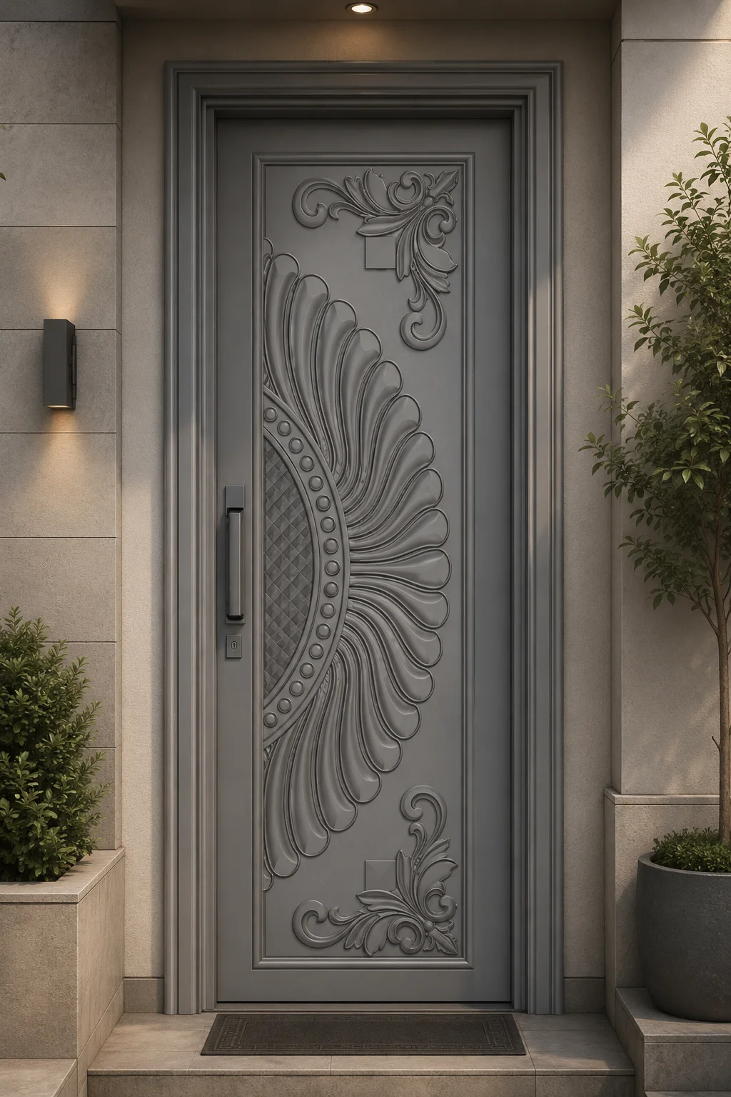 Regal Floral Door Design