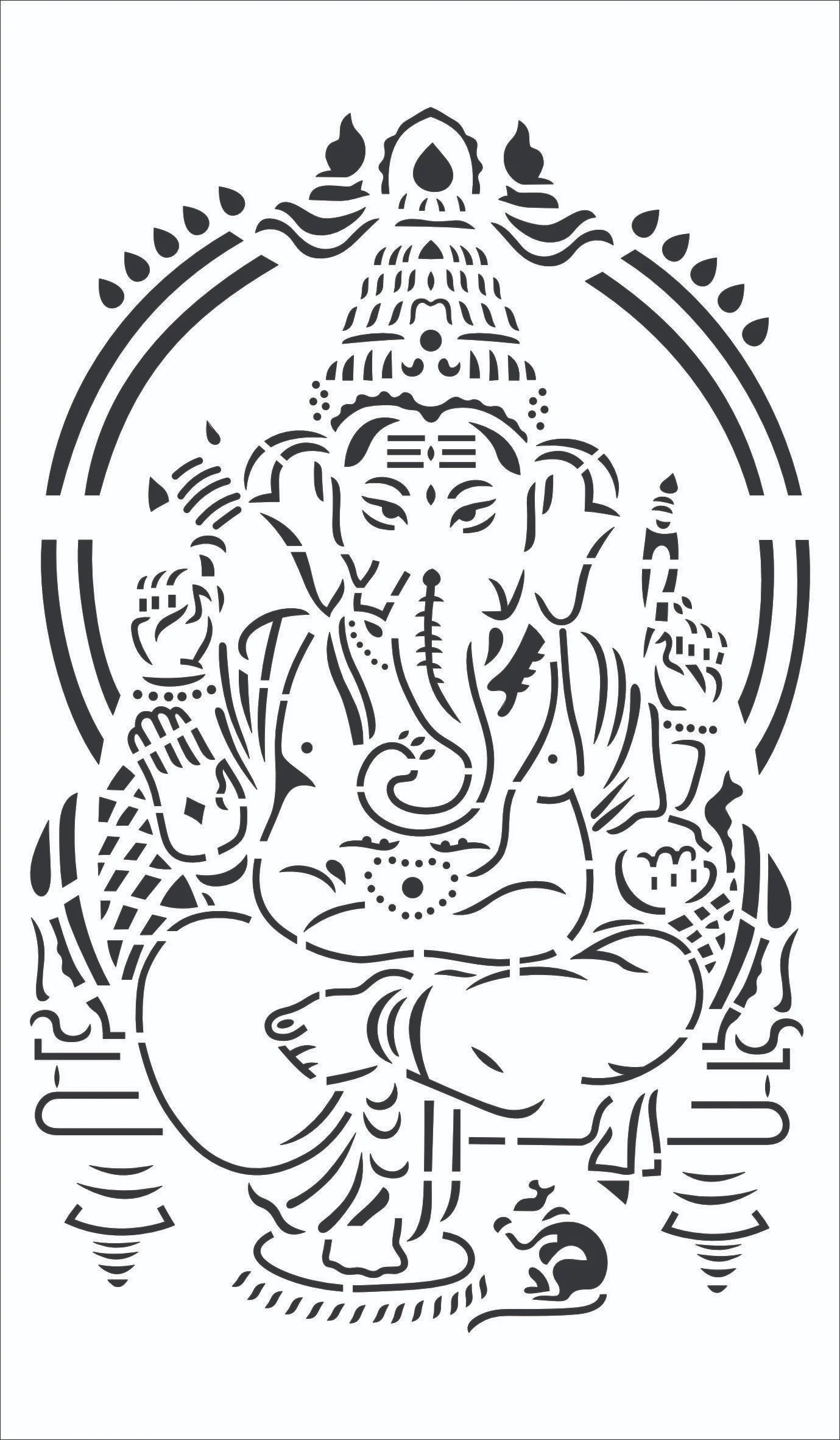 Divine Ganpati Mandala Artwork